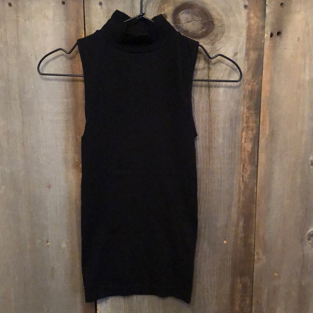 Free People Intimately No Looking Back Mock in Black Size XS/S